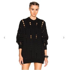 Alexander Wang Black Cable Knit Sweater